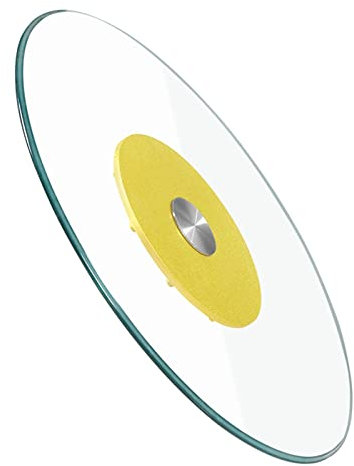 LTXZ Tortiera Girevole 360 Gradi, Vetro Temperato Trasparente 8mm Spessore, 60-90 Cm (Size : 24inch/60cm)