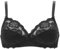 LEPEL 2 Pezzi Reggiseno Donna 250 Belseno in Pizzo Senza Ferretto - Coppa B - C, Nero 7C