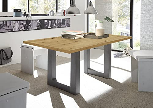 58 aufm Kessel Esszimmertisch Eila 4 180 x 90 x 75 Esstisch Graphit/Asteiche 13346-180