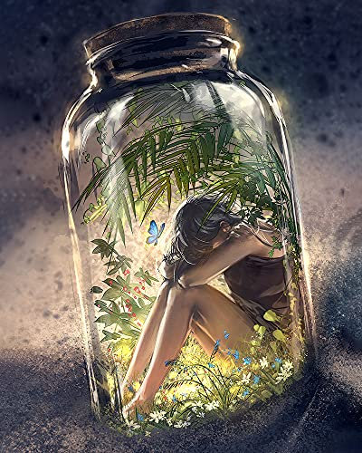 TOCAVE Peindre par Nombre Peinture par numéro Décoration personnalisée numérique pour la Maison de Filles Acrylique Peint à la Main Peinture d'art 40x50cm