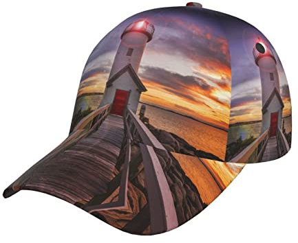 Leuchtturm-Sportmütze, verstellbar, modische Qualität, Outdoor-Hut, Unisex, niedliche Grafik-Baseballkappe, Leuchtturm, EinheitsgröÃŸe
