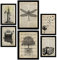 Nacnic Vintage Zeichnungen Postern. Sepia Papier Plakate im Retro Stil mit Natur- und Reisethemen über Enzyklopädie Hintergründen. Innenarchitektur und Dekoration. A4 & A3.