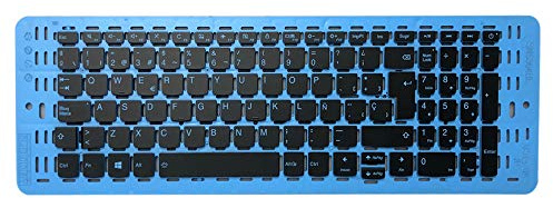 JINTAI Russisches Layout Tastatur Schlüsselkappe Ersatz für Lenovo Ideapad L34017API L34017IWL (Blaue Tastenstöpfe; spanische Sprache; Großer Eingang)