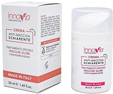 Innovia | Crema Anti-Macchie Viso e Corpo - Riduce le macchie della pelle - 50 ml - Made in Italy