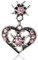 Trachten Ohrringe mit elegantem Alpenherz Anhänger - Dirndl und Lederhosen Ohrringe (Rose -)