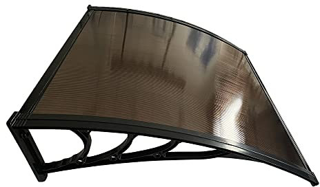Panana Front Door Canopy Outdoor Awning, Window Garden Canopy Patio Porch Awning, Rain Shelter Cover (100X82X23Cm, Brown)
