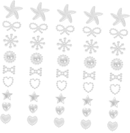 CIMAXIC 100st Haarschmuck Bonbon-harz-cabochons Perlenanhänger Flatback Haarspange Haarnadel Haarnadelanhänger Selber Machen Diy-handwerk Perlenspange Dekorationen Plastik Weiß Süss