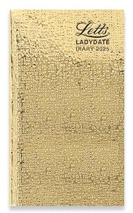 Letts of London Ladydate Terminplaner 2025, schmal, Wochenansicht, goldfarben