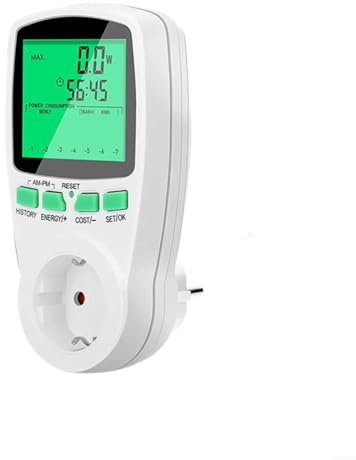 Stromzähler für Steckdose, Strommessgerät für Balkonkraftwerk, Stromzähler zur Messung Mini-PV-Anlage, Stromverbrauchsmesser mit Überlastsicherung Maximale Leistung 3680W/16A