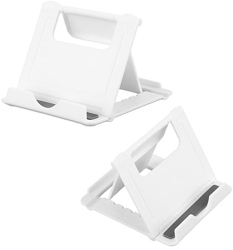Andibro Lot de 2 Supports de téléphone de Bureau réglables, Support de Tablette Pliable Compatible Smartphone pour café Bureau Maison Regarder des Films et vidéos
