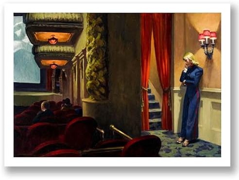 New York Movie by Edward Hopper - Wall Art Print - Wall Art Print - Rolled Unframed Photo Poster Wall Art (A3 [41 x 30 cm])