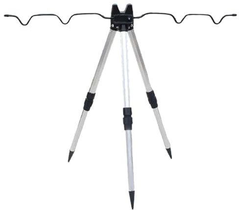 Gomice Soporte de trípode para caña de Pescar - Soporte para trípode de Bastones de Pesca de aleación Ajustable | Soporte de trípode de caña de Pescar Plegable portátil Soporte de trípode de caña de