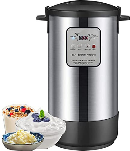 CGCSYZ Yaourtière, Machine de Fermentation de Yaourt Automatique de 12 L avec Pot intérieur en Acier Inoxydable, contrôle de la température de Temps réglable et mémoire de Mise Hors Tension, pour m(