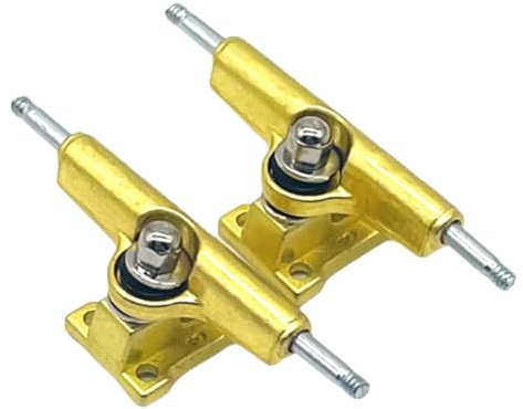 Pluuttiem Finger Skateboard mit Neuem Hanger und Base für Professionelle Finger Skateboards Gold