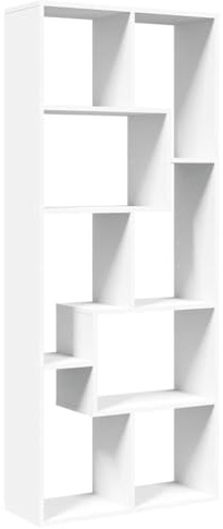 vidaXL Raumteiler-Bücherregal Weiß 67x25x161,5 cm Holzwerkstoff