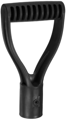 sourcing map 2pcs Shovel D Grip Handle 1-1/4(32mm) Inner Dia. ABS Spade Snow Shovel Replacement Garden Accessories for Digging Raking Tool, Black