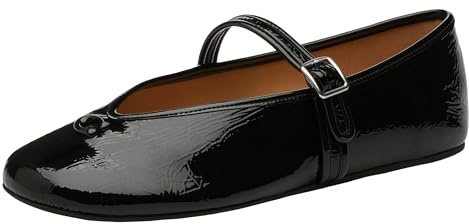 Coach Women's Sculpted C Soft Mary Jane Flat, Black, 4.5 UK