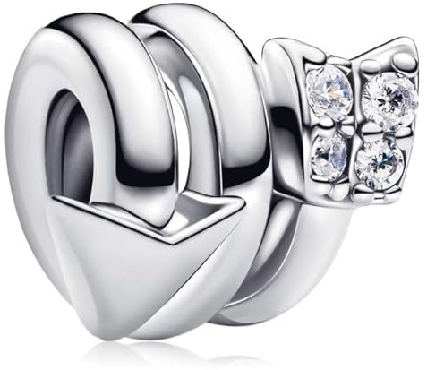 MSPOVOF Amors Pfeil Charm, S925 Sterling Silber Bead, für Armbänder und Halsketten, für Frauen Schmuck Geschenk