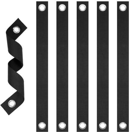 6 Pack 0f Tree Straps for Staking, Tree Ties Tree Support Straps for Straighting, Newly Planted Saplings and Hurricane Protection Black 16 Inch Tree Swing Straps