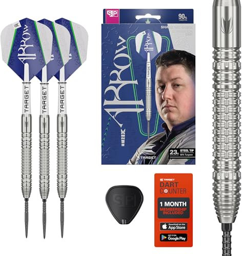 Target Darts Shane Mc Guirk Generation 1 Swiss Point-Steeldart-Set, 23 g | Player-Edition G1-Darts aus 90% Wolfram, Pro Ultra No. 6-Flights, Pro Grip Tag-Schäfte und SP-Tool