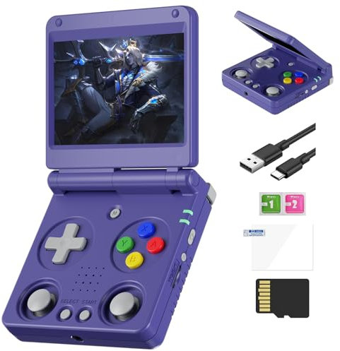 RG 34XXSP Console di gioco palmare retrò Linux 3.4 pollici IPS Schermo 720*480 RG 34XXSP Retro Console di gioco portatile 5000+ giochi classici Scheda 64G 3300mAh Batteria compatibile con WiFi HDMI