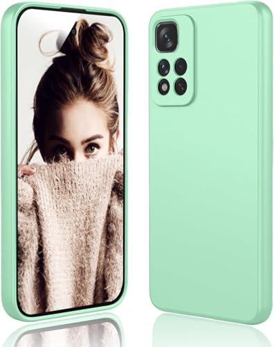 Movilear Funda Carcasa de Silicona Líquida para Xiaomi Redmi Note 11 Pro Plus 5G, Interior de Microfibra Antigolpes Protección Gel Ultra Suave de Goma a Prueba de Choques y Arañazos FSUA (Verde)