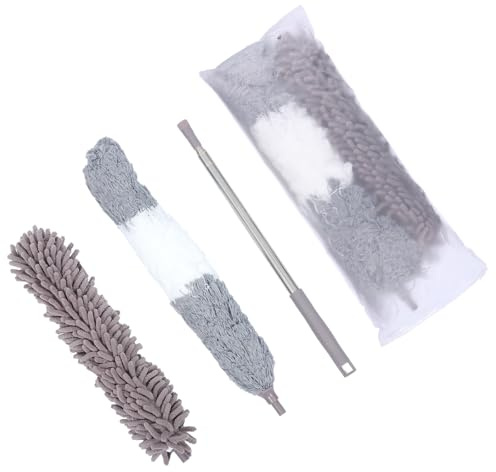 BETOOKY Telescopic Microfiber Dust Sweeper with Composite Material for Cleaning Car and Wall, Extendable Ceiling Sweeping Brush for Home Cleaning Duster