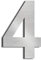 nanlyiau 6in/15.5cm edelstahl hausnummer hausnummern aus edelstahl Hausnummern edelstahl zahlen Edelstahl aus massivem SUS304,gebürstet schwebe-effekt(6in 4)