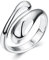 IMINI Teardrop Open Ring 18 Karat Platin Überzogener minimalistischer Daumen Finger Band Statement Wrap Ringe für Frauen Mädchen Männer Mode Geschenke