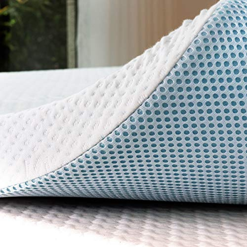 subrtex Topper 90 x 190 cm,7,5cm Hoch Gel Memory Foam Topper H3&H4 hart Matratzentopper mit atmungsaktiver und waschbarem Bezug für Boxspringbett, Wohnwagen und Schlafsofa