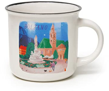 Legami - Tazza Cup-puccino in Porcellana New Bone China, Tema Bolzano, Tazza da Colazione, World Cities, Mug Caffè Thé, Lavabile in Lavastoviglie, Diametro 10 cm, Capacità 350 ml