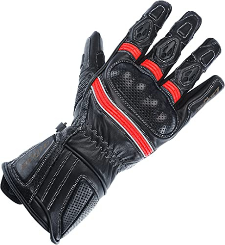 Büse Pit Lane Pro Motorradhandschuhe, schwarz/rot, 8 | Reflektierend