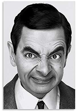 FDKJ Mr Bean Porträt-Zeichen-Poster, dekoratives Gemälde, Leinwand, Wandkunst, Wohnzimmer, Poster, Schlafzimmer, Malerei, 20 x 30 cm