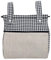 Bolsa panera de algodón vichy - Bolso carro - Talega carrito de bebé - Nenel (Lino&Vichy Negro)
