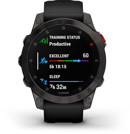 Garmin epix Gen 2, Montre Intelligente Active Haut de Gamme, fonctionnalités de santé et de Bien-être, écran AMOLED à écran Tactile, Montre d'aventure avec fonctionnalités avancées, Titane Noir