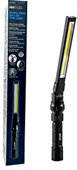 NextLED NT-7544 Doppelseitiges, robustes, faltbares LED-Arbeitsleuchte, wiederaufladbar, 600 x 2 Lumen, schlankes mechanisches Licht mit Magnet, W/Oberlicht, Aluminiumkörper, magnetische Taschenlampe