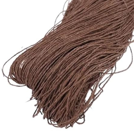 DAVAL 500 g 400 m Raffia- Papiergarn zum Häkeln, natürliches DIY-Papierstrohgarn zum Stricken von Mützen, Handtaschen, Geldbörsen, Körben, Rattanfäden