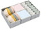 Homsorout Fabric Underwear Drawer Organiser - Clothes Wardrobe Organisers Foldable Chest Storage Boxes for Baby Clothing, Socks, Lingerie, Handkerchiefs, Ties, Set of 4 (Foggy Grey)