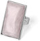 Bague En Pierre Naturelle Rectangulaire Bague En Argent Réglable Cristal De Guérison Quartz Rose,Quartz Rose