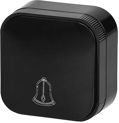 ADAKAT Pulsador de timbre de superficie, color negro