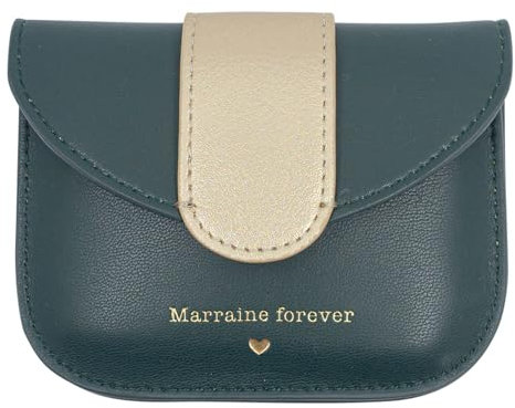 Manahia Porte Monnaie Femme - Marraine Forever - Cadeau Marraine - Cadeau Marraine Anniversaire - Annonce Marraine - Demande Marraine - baptême - Portefeuille Femme