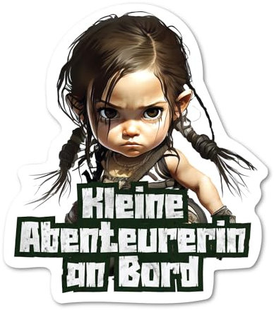 Aufkleber für Auto, Motiv: Baby an Bord, Heldin Manga, Vinyl, Qualität Baby an Bord