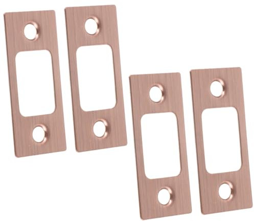 Uonlytech 4 Stück Zubehör für Türschlösser aus Holz Türpfostenverstärkung riegelverstärkungsplatte Türschloss Verstärkung der vorderen Tür Türschließblechfüller Buckle-Box