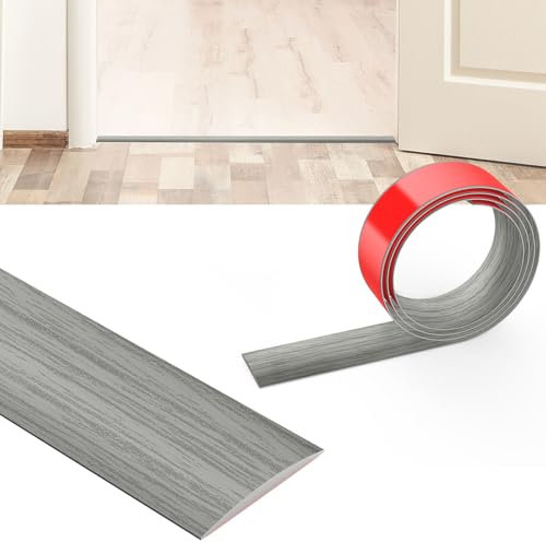 Flintronic 1.2M Laminate Flooring Threshold Transition Strip, 4CM PVC Floor Divider Strip Transition Strip, Self Adhesive Threshold Strip, Door Strip Threshold Bars for Joining Floor Gaps,Carpet,Tiles