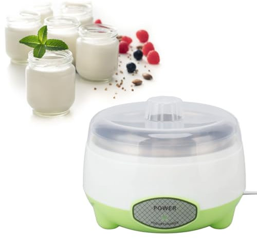 Yogurtera, Máquina Compacta para Hacer Yogur Griego con Control de Temperatura Constante, Yogurteras Automáticas con Olla Interior de Acero Inoxidable para Hacer Yogur de