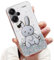 Tivenfezk Nadoli Cover Trasparente Glitter per Xiaomi Redmi Note 13 PRO Plus 5G Carino Cuore Coniglio Cavalletto Custodia,Morbido Animale Supporto Brillantini Flessibile Cover,Chiaro