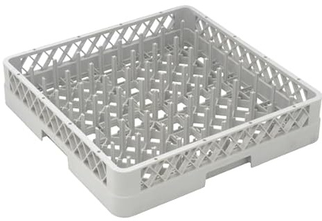 METRO Professional Panier à assiettes pour lave-vaisselle GBL5018, 50 x 50 x 10.5 cm, polypropylène, pour 18 assiettes, gris