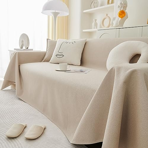 Bishilin Überzug Sofa Ecksofa 190x130CM, Sofabezug 1 Sitzer rutschfest Khaki Couchbezug Katzenschutz Universal
