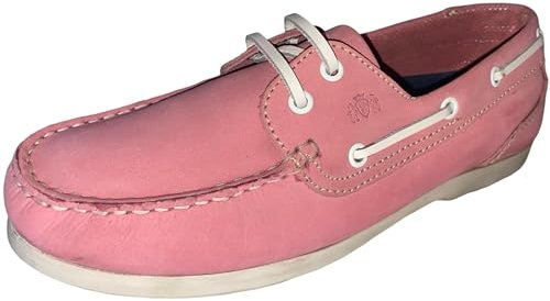 Miss Shoes Catesby Chaussures bateau à lacets en cuir nubuck pour femme, rose, 41 EU