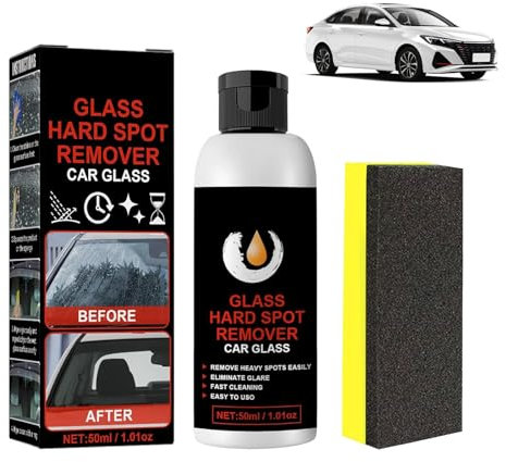 Removedor de Película de Aceite para Vidrio,Car Windshield Cleaner,Quitamanchas Para Parabrisas,Limpiador De Película De Aceite De Vidrio De Coche,Eliminación De Película De Aceite De Vidrio De Coche